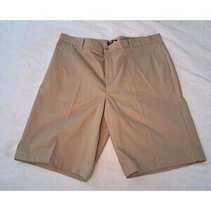 NEW Lands End Men's Chino Shorts Light Brown 11" Inseam Cotton Polyester Size 40